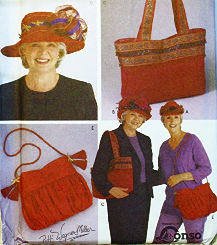 Patron Simplicity 5242 de chapeaux pour femme en 3 tailles et sacs élégants