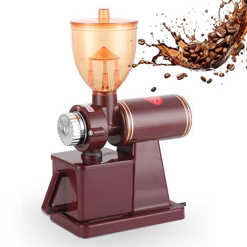 Coffee Grinder, Automatic Burr Mill Machine with 8 Adjustable Settings &amp; One-Button Start for Precision Grinding, Electric Coffee Bean Powder Grinding (A)