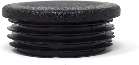 Design61 Lot de 4 Bouchons à lamelles pour Tubes Ronds - Diamètre : 52-54 mm - Couleur : Noir.