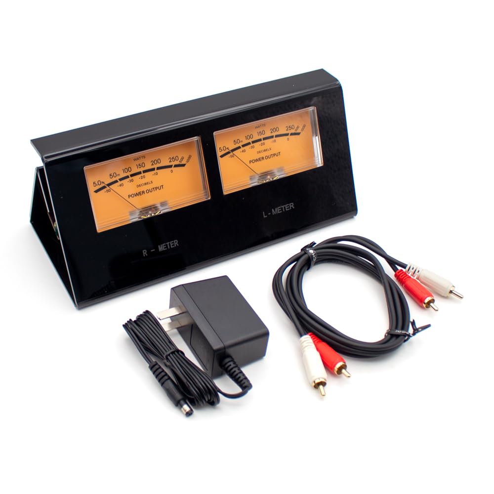 Toplionace Hochpräzises Audiopegelmessgerät mit DB Anzeige, UV-Messgerät, DB Panel-Anzeige, 2-Wege-Verstärker, Lautsprecher, Audio, Musik, Orangefarbenes Licht