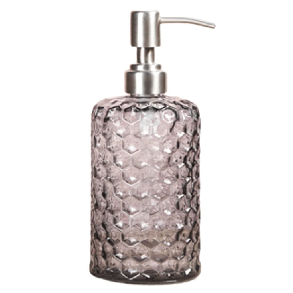 Dispenser di Sapone in Vetro da 17 once/500 ml, Dispenser di Sapone Liquido Ricaricabile ad Alta capacità per Le Mani, per Ripiani del Bagno della Cucina, flacone con po
