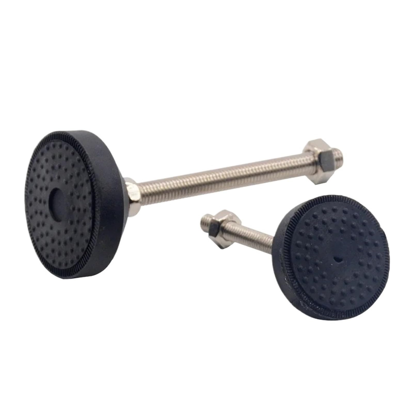 Paquete de 4 pies ajustables for nivelación de muebles. | Base de torno roscada M14 M16 M18 M20 M24 con bisagra giratoria de 100 mm(D100xm20x150)
