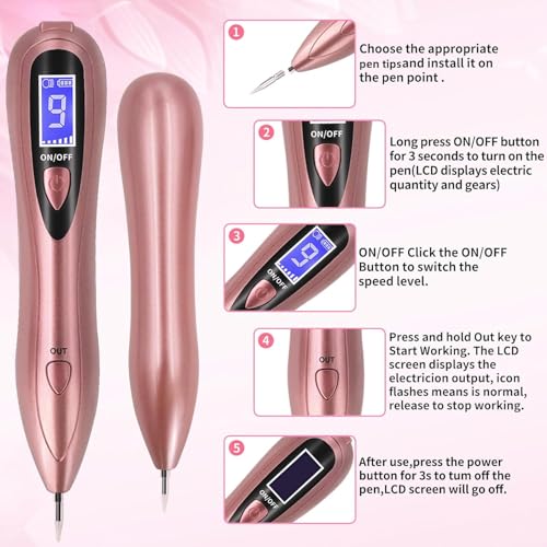 Image of Plasma Pen With 50 Needles, Mole Removal Pen, Plasma Pen Skin Tag & Role Remover Pen with Needle Combo Pack (Pen with 50needle)