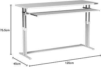 Bauhutte （バウヒュッテ） 手動昇降式 スタンディングデスク ホワイト Amazon.co.jp: Bauhutte (バウヒュッテ) 昇降式 スタンディングデスク