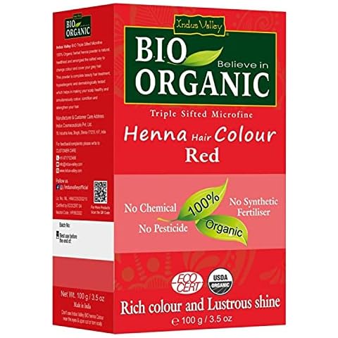 Henna Hair Dye 100% Bio Organic Triple Sifted Microfine Powder (Red) Cover