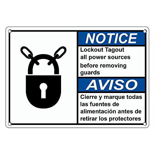 Weatherproof Plastic ANSI Notice Lockout/tagout All Power Sources ...