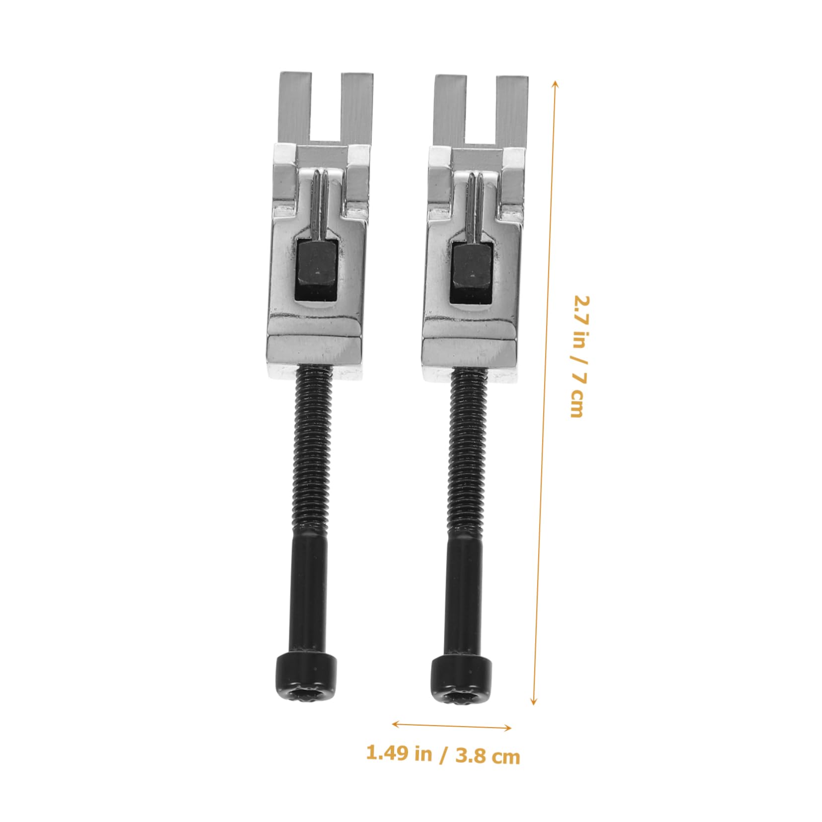 BESTonZON Guitar Saddle Set 6pcs Double Locking System Silver Saddle for Bridge with Screws