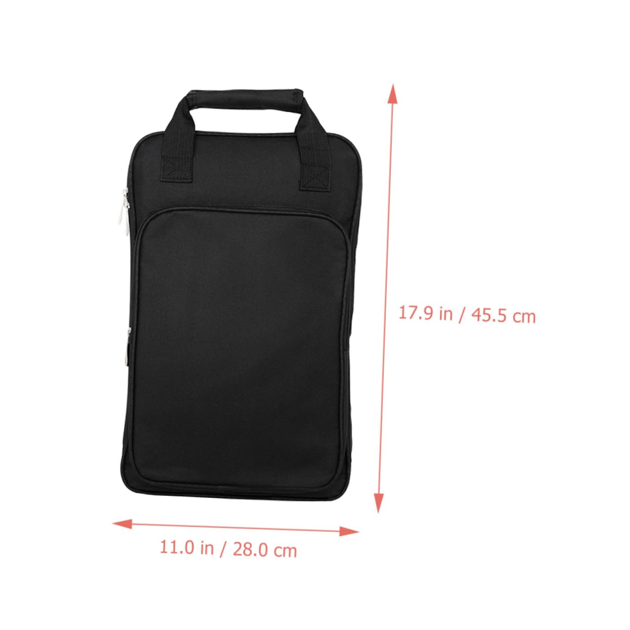 GALPADA Borsa per Bacchette da Batteria Nera Oxford Imbottitura in Cotone, Custodia Portatile Facile da Trasportare per Sale Prove e Concerti