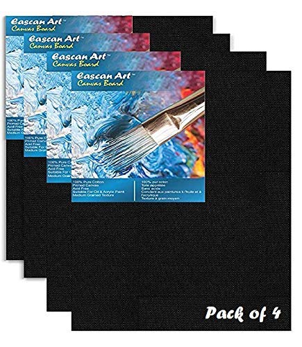 Eascan Art Painting Drawing and Sketch Accessories Artist's Medium Grain Board Canves Pack of 4 (18" x 24")