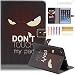 iPad Mini 1/2/3 Case,LittleMax(TM) Smart Kickstand Flip Wallet Case for iPad Mini/Mini 2 with Retina/Mini 3 Leather Protective Case Cover [Free Cleaning Cloth,Stylus]-02 Angry Don't Touch