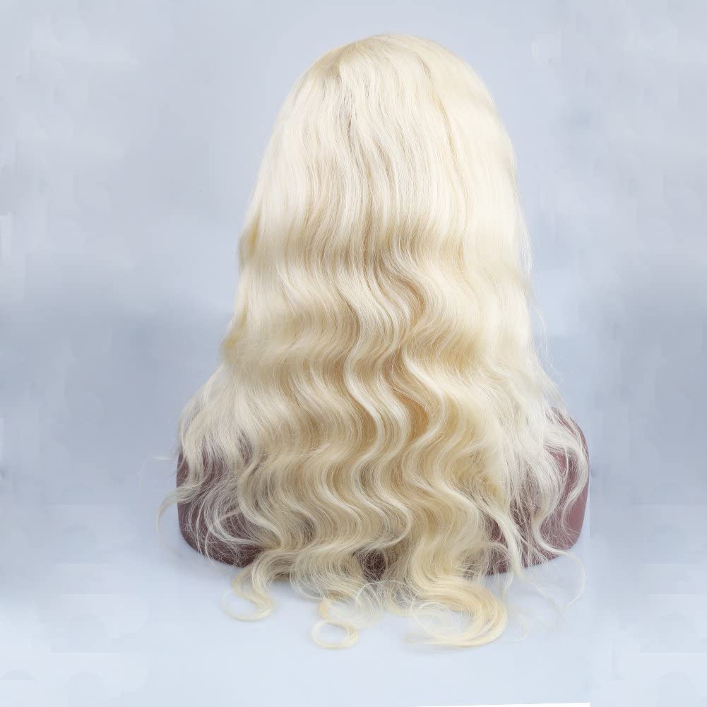 Glueless Full Lace Wig Human Hair Body Wave 613 Blonde Wigs with Baby Hair Free Part (24 inch Body Wave Full Lace Wig) Glueless Full Lace Wig Human Hair Body Wave 613 Blonde Wigs with Baby Hair Free Part (24 inch Body Wave Full Lace Wig)