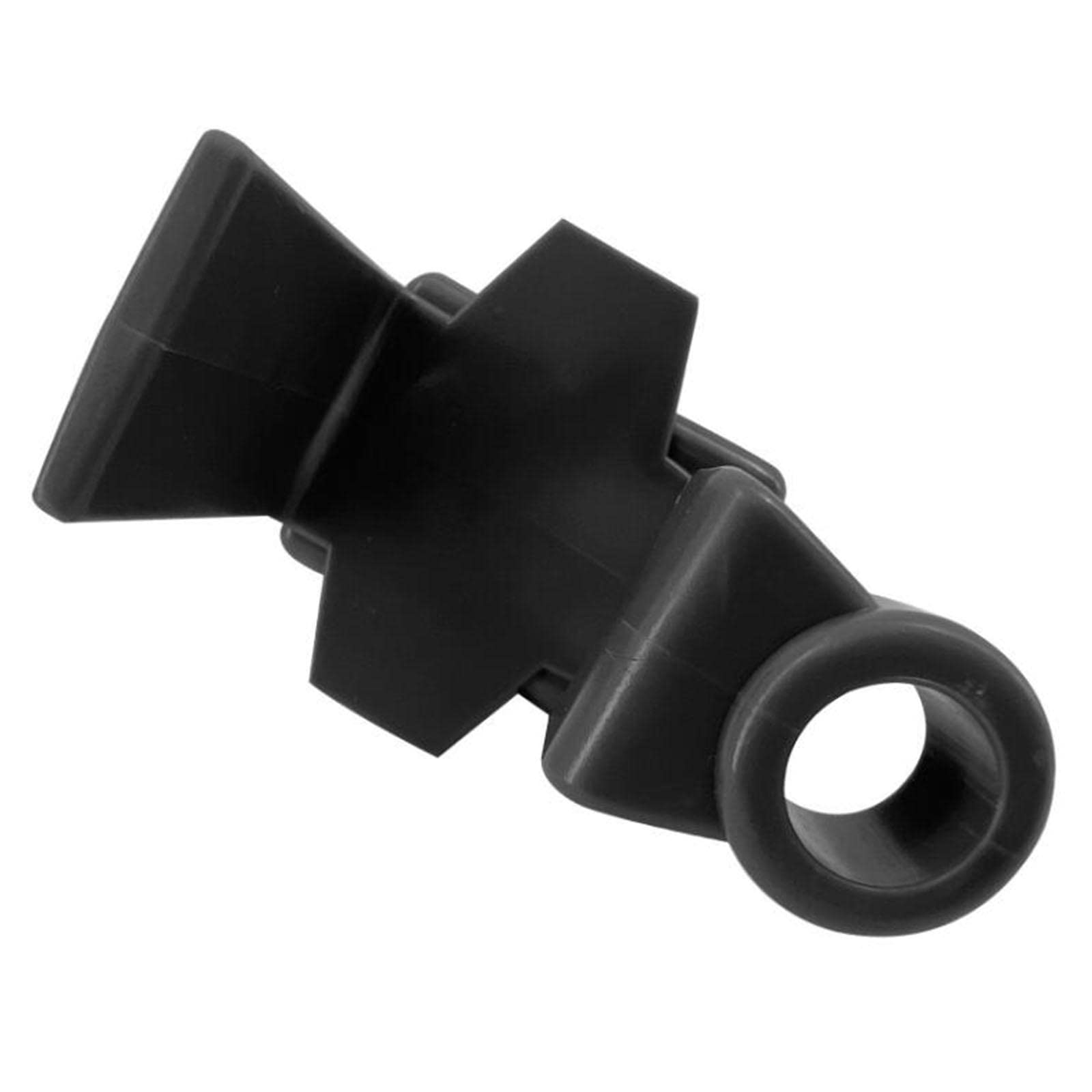 Deevoka Pontoon Boat Fenders Clip Rail Fender Cleats Pontoon Boat Accessories Boating Adjuster Clip for 1-1.25in Square Rail Sailboats Boat Dock, Black