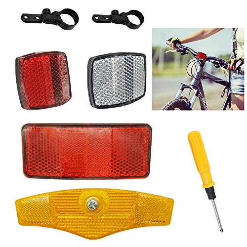 JXUN 5PCS Catadioptre Velo pour vélos réflecteurs Rayons de vélo Réflecteur Avant et arrière Lumière, pour Avertissement de sécurité Conduite de Nuit Cyclisme Cover