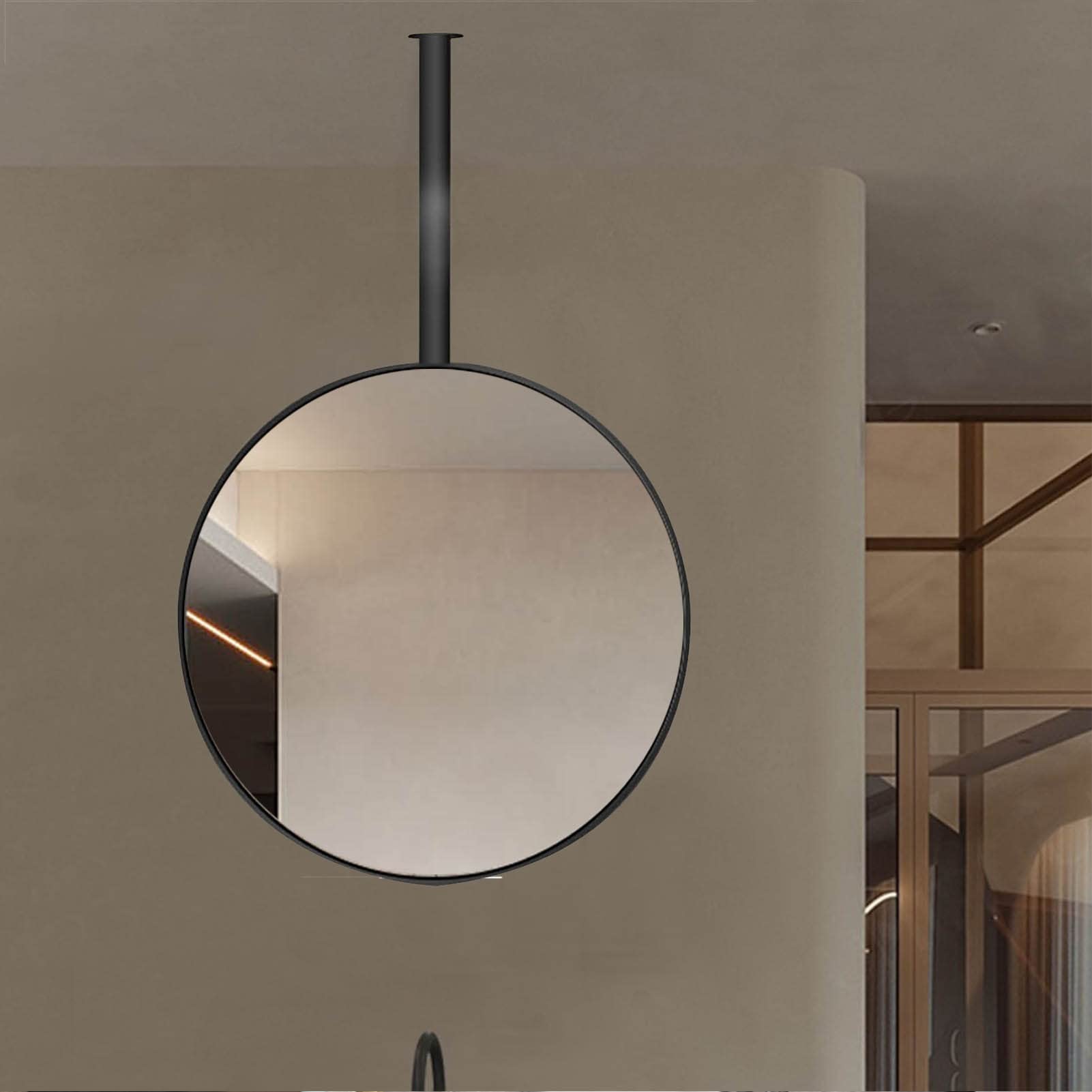 Miroir rond de salle de bain 60cm, miroir circulaire pour maquillage et miroirs décoratifs