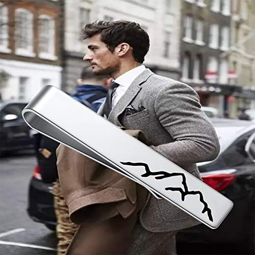 Ukodnus Mountain Tie Bar - Groomsmen Tie Bar Outdoor Enthusiast - Adventure Tie Clip - Explore Tie Clip - Graduation Gift for Him - Gift for Boyfriend4