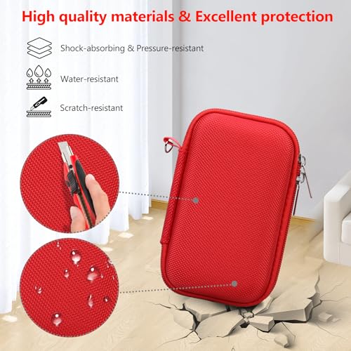 Image of Hard Travel Case for Sony ZV-1, ZV-1F, ZV-1 II Digital Camera, Red