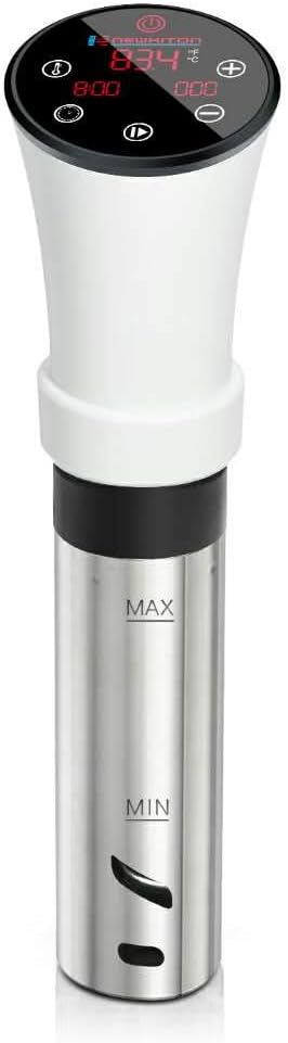 Newkiton Sous Vide Precise Immersion Circulator Cooker, 1000 Watts, Accurate Temperature Digital Timer with Touch Screen LED Display, White