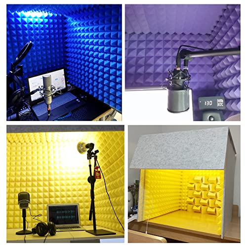 Paneles Acústicos Absorbentes de Sonido 80x80x80CM Booth Portátil Para Grabación y Estudio (Gris) miniatura 3
