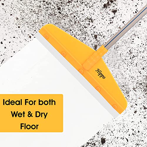 Image of Zureni Hippo Floor Cleaning Wiper with Long Handle & Wide Foam for Bathroom Tiles, Garage Concrete, Deck and Windows - (Random Color, Pack of 1)