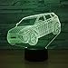 Produktbild 3D Kinder Nachtlicht Buggy LED Optical Illusion Lampe mit 7 Farben Fernbedienungsfunktion Geburtstag Weihnachten Sportfan Jungen Mädchen Geschenk Hauptdekoration