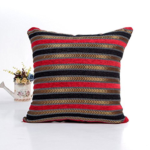 Preisvergleich Produktbild Dekorative Kissenbezug Hevoiok Pure Streifen Kissenüberzug Sofakissen Abdeckungs Bett Kissenhülle 43 x 43 cm (E)