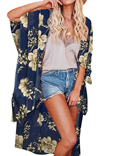 Image of Jayscreate Women's Breezy Summer Boho Kimonos Sheer Beach Cardigan Cover Up