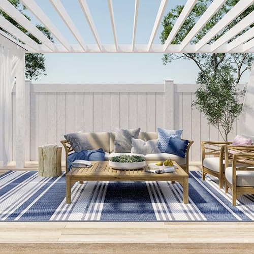 Tapete decorativo azul 4' x 6'