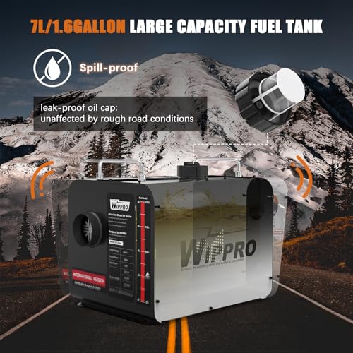 WIPPRO Diesel Heater 8KW,12V/24V/110V 8L Diesel Air Heater with LCD Switch, Remote Control, for Campers, Car, RV Truck, Boat, Campervans, Caravans - Image 6