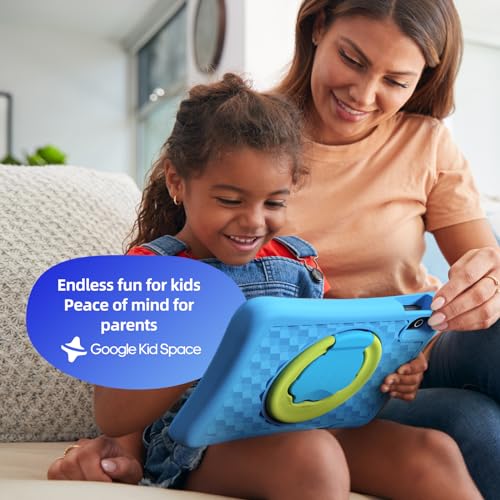 Image of plimpton Upgraded Kids Tablet, 10 Inch Android 15 Tablet for Kids with Case Included, Octa-Core, Kids Space, Parental Control, 4GB+64GB, WiFi, BT5.3, YouTube, Great Gift for Toddler(Blue)