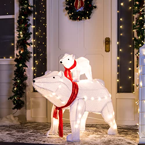 2 Polar Bears LED Yard Lights - Image 4