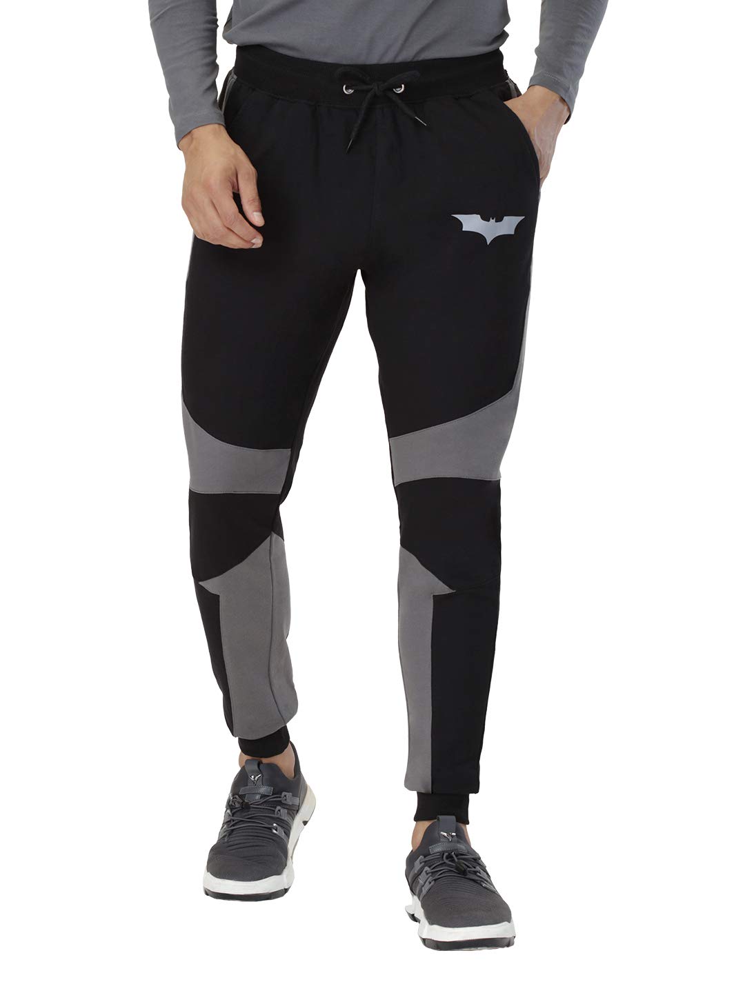 The Souled StoreMen Official Batman: Vigilante Black Printed Joggers