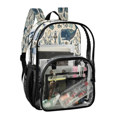 Mochila transparente para estadios y conciertos con compartimentos cómodos 2