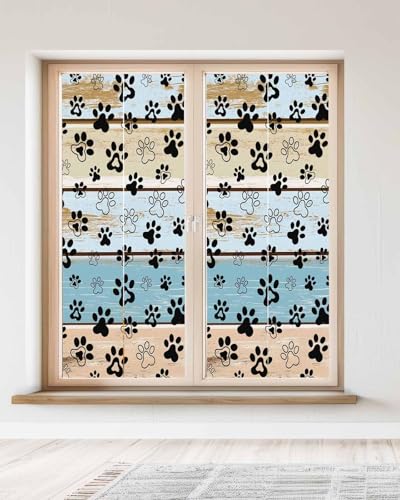 Vinilo decorativo para ventana con pie de perro azul 23.6x59 pulgadas miniatura 2