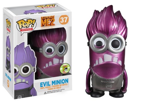 Funko Pop Movies Despicable Me Purple Minion Metallic Vinyl Figure (Sdcc Exclusive)