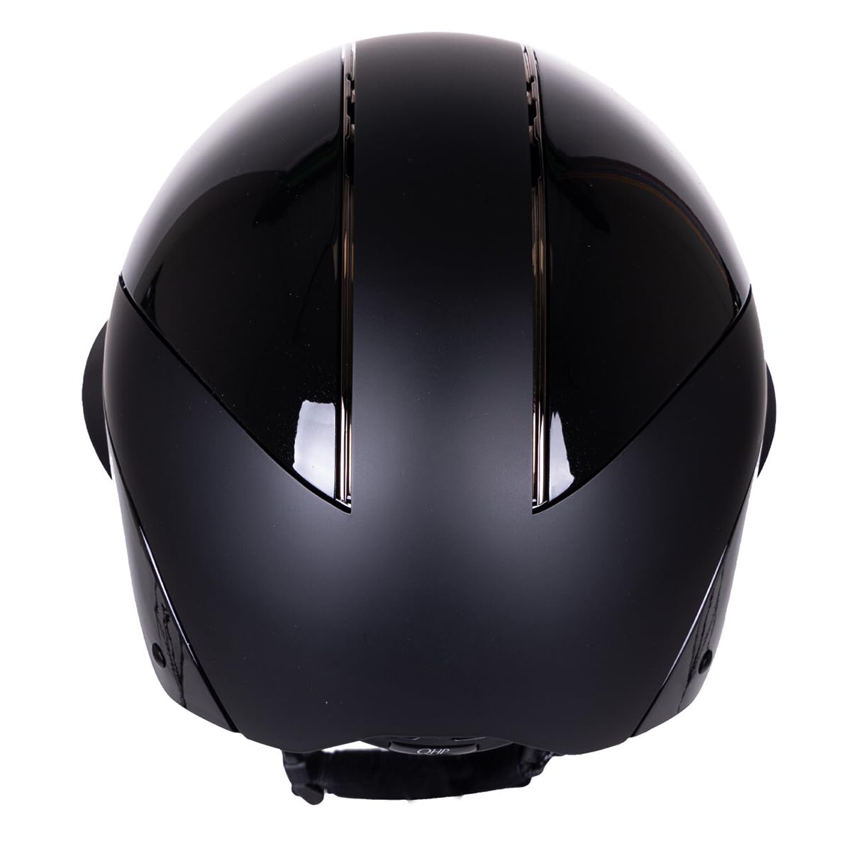 QHP Casco de equitación Miami Polo Visor Negro - 55-57 cm