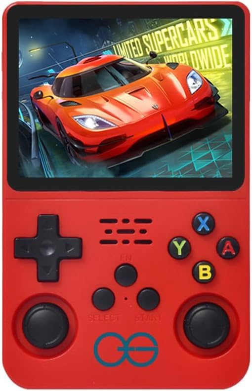 Image of R36S Retro Handheld Game Console With 64G 3.5 Inch IPS Screen Built-In 20000+ Classic Games Open Source Linux System Portable Pocket Video Player With 3200Mah Battery (Red)