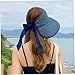 BESPORTBLE Portable Wide Brim Straw Sun Hat for Outdoor Use Large Brim UV Protection Lightweight and Beach Hat Craftsmanship Fashionable Sun-Shading Headwear for Men and Women Dark Blue