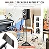 COSTWAY Floor Speaker Stand Pair, 6-Position (97-157cm) Height Adjustable Studio Monitor Stands with Stable Base, Non-skid Padding Stickers & Safety Pin, Heavy Duty Metal Triangle Speaker Stands Pair #2