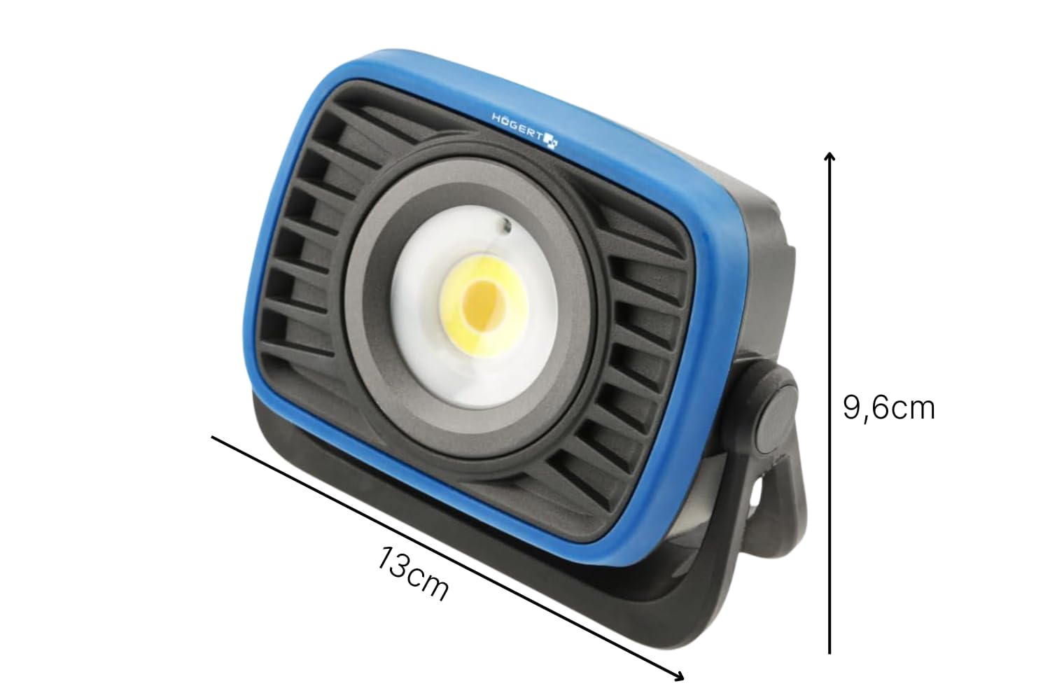 HÖGERT TECHNIK Arbeitslampe 1500 lm, 4 Lichtfarben + Rot, 18 Modi, USB-C/USB-A Powerbank, 360° drehbar, IPX4 Spritzwasserschutz, Magnetbefestigung, IK07, 17h Laufzeit