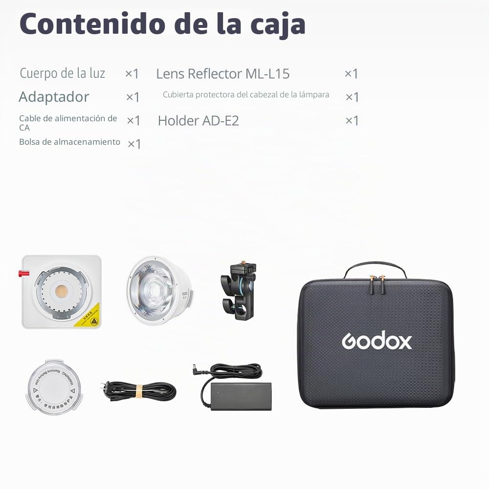 Godox ML100R 110W RGB led luz de vídeo, Kit de iluminación de vídeo RGB 1800K-10000K, Control de Aplicaciones,14 Efectos FX, para transmisión en Vivo/fotografía al Aire Libre(ML100R)