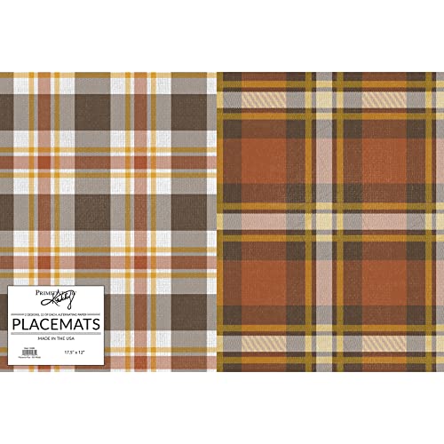 Primitives by Kathy Fall Colors Plaids Paper Placemat Pad 175 x 12
