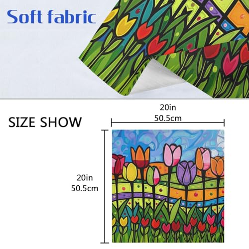 Servilletas de tela multicolor 20x20 pulgadas set x6 miniatura 6