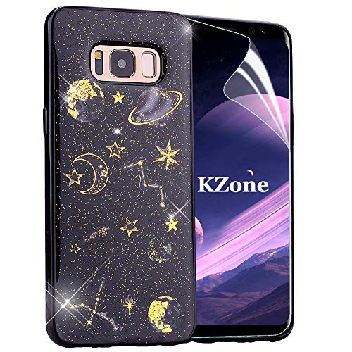 Cover Samsung Galaxy S8 Serie Notte Stellata Custodia Lucciante con Brillantini Glitters Ultra Sottile Design Case di Alta qualità Bumper per S8 silicone tpu