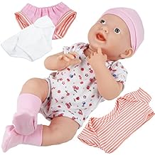 Click N Play Newborn Baby Doll Clothes and Diaper Changing Set., 16 inches
