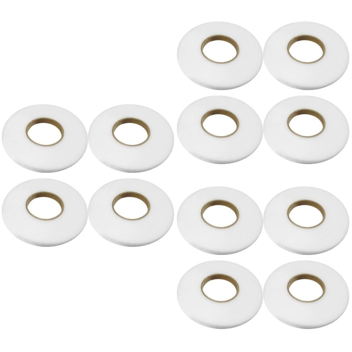 Operitacx 12rouleaux Ruban Adhésif Non Tissé Pour Vêtements Bande Thermocollante Tissu Couleur Blanche Pour Réparations
