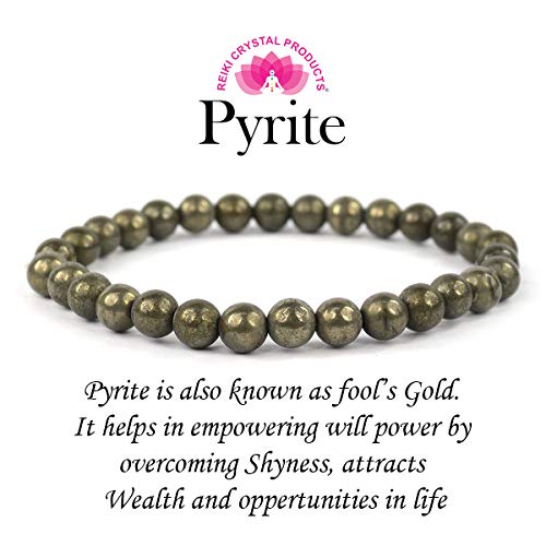 Image of Reiki Crystal Products Natural Crystal Stone Bracelet 6 mm Round Beads for Men & Women | Gemstone Jewellery Bracelet | Reiki Charged | Multiple Stone Variants Available