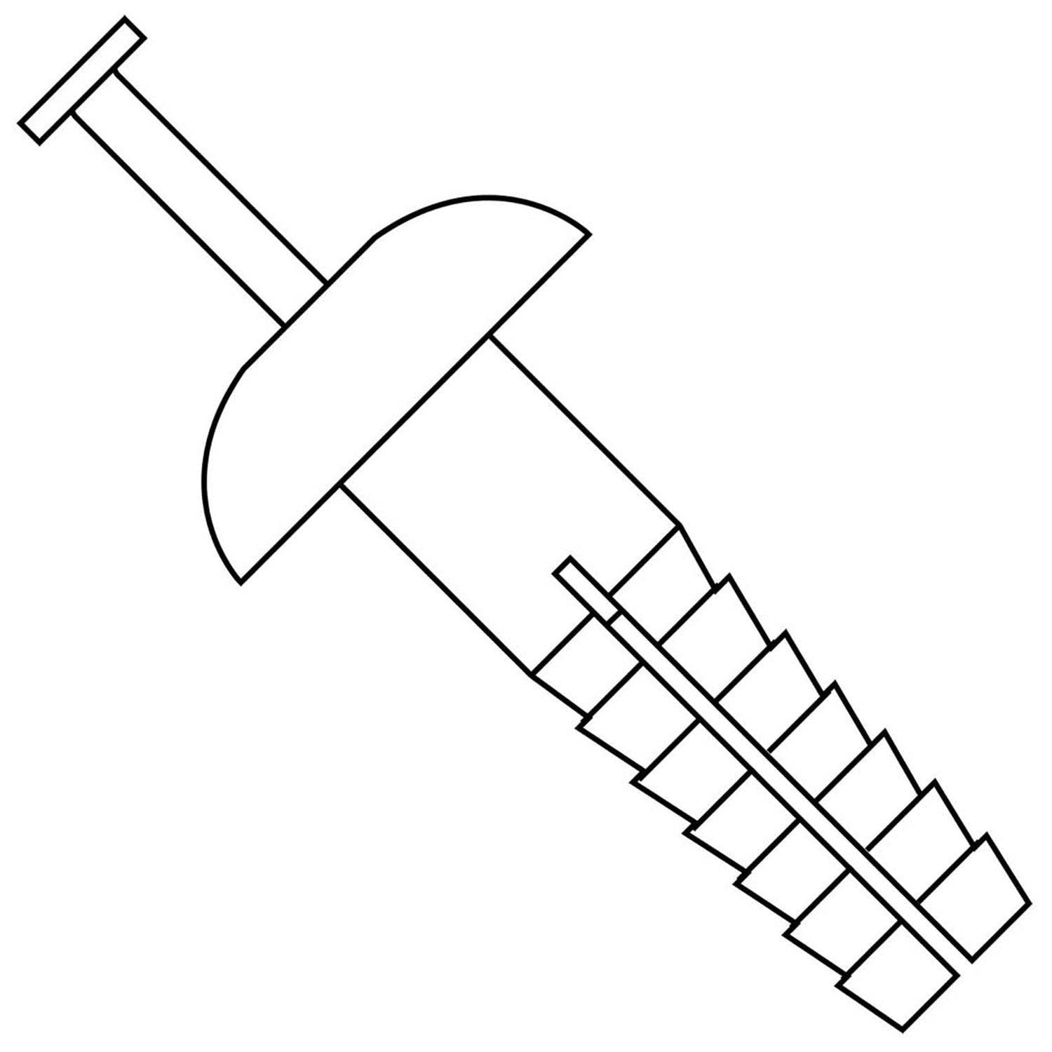 Zinc Plated Steel Hammer Drive Anchor 1/4