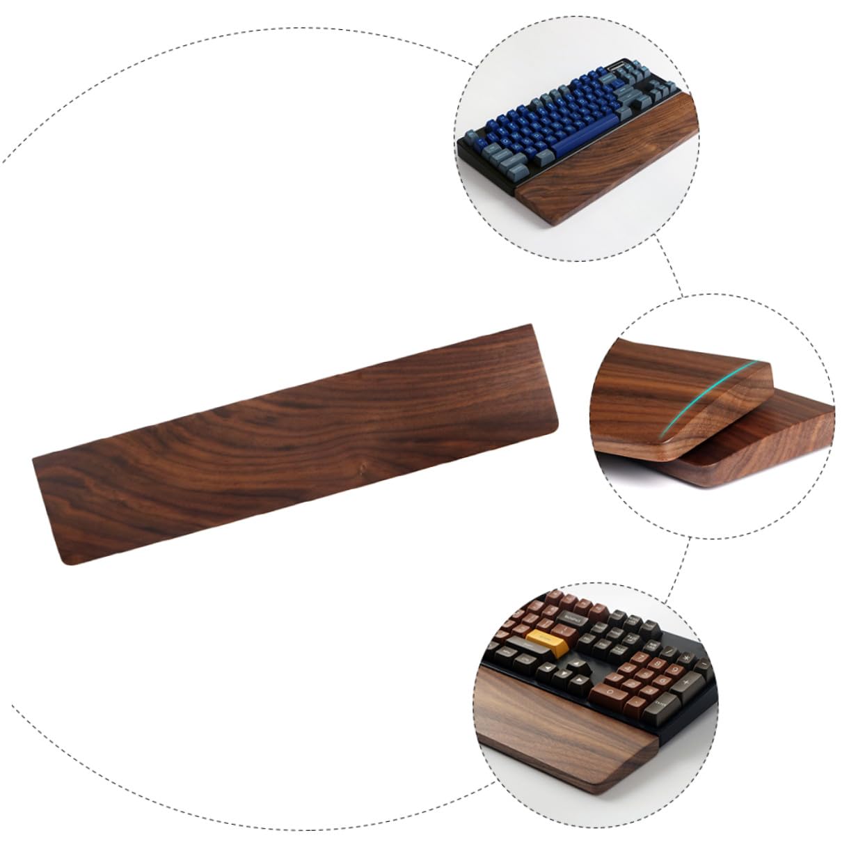 Ergonomische Walnuss holz Handgelenkauflage Tastatur Handgelenkstütze Komfortable Schreibunterlage für Büro Gaming Laptop Nutzer