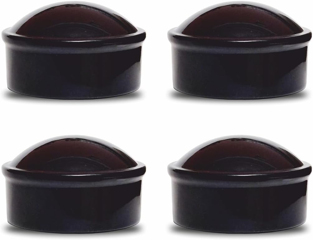 Aluminium Dome Post Caps for Chain Link Fence, 2-3/8 inch, Black Powder Coated, Terminal Post Caps, 4 Pack (Black)