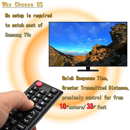 New Universal Remote For All Samsung Tv Remote, Replacement Compatible For All Samsung Smart Tv Led Lcd Hdtv Qled Suhd Uhd 4K 3D Tvs (2 Packs) #TOP3